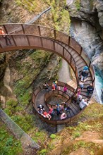 People filled Helix stairs in the Lichtenstein Gorge