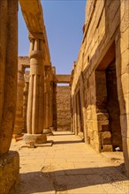 Precious columns inside the Egyptian Temple of Luxor. Egypt