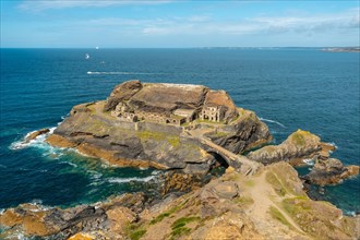 Fort des Capucins a rocky islet located in the Atlantic Ocean at the foot of the cliff in the town of Roscanvel