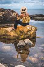 Girl in a floral shirt