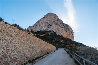 Path up to the Penon de Ifach Natural Park in the city of Calpe