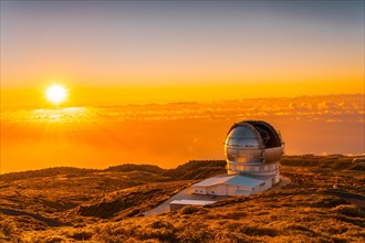 Large Canary Telescope called Grantecan optico del Roque de los Muchachos