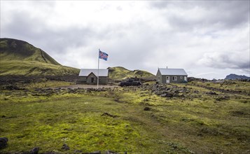 Traditional rural house on the 54 km trek from Landmannalaugar