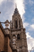 View of Santa Iglesia Catedral Primada in the medieval city of Toledo in Castilla La Mancha