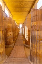 The entrance columns to the Stepped Pyramid of Djoser