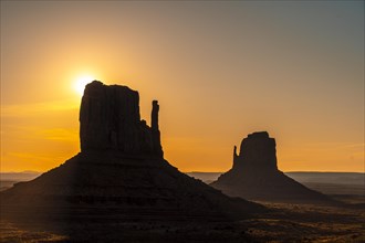 Detail of a bit of Monument Valley in its beautiful morning sunrise
