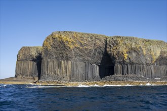 The uninhabited rocky island of Staffa with its striking basalt columns and Fingal's Cave is a tourist attraction and is part of the Inner Hebrides