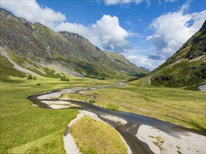 Aerial view of the western part of Glen Coe with the River Coe