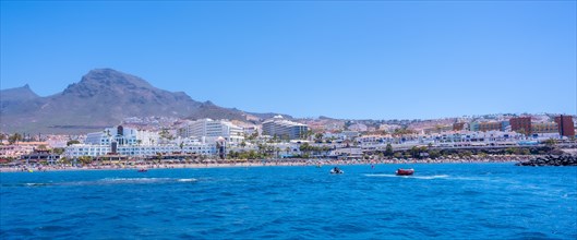 Panoramic view of the Costa de Adeje in the south of Tenerife