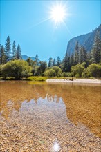 Mirror lake is the perfect place to cool off in Yosemite. California
