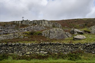 Typical landscape with stone wall