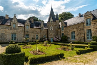 The beautiful Castle Park Rochefort en Terre in the medieval village of Rochefort-en-Terre