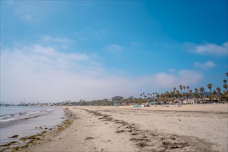 The beautiful beach of Santa Barbara in summer
