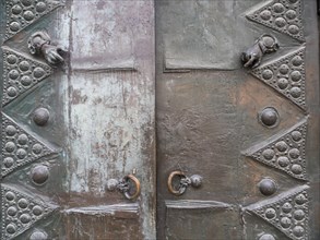 Door with ornate wrought iron work