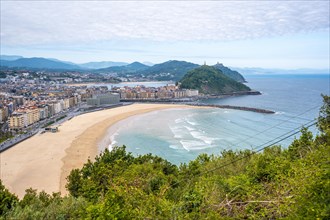 General view of the city of San Sebastian one spring morning