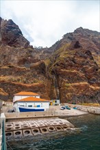 Praia do Cais in the town of Paul do Mar in eastern Madeira. Portugal