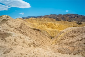 View of the Zabriskie Point viewpoint in Death Valley