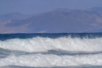 Waves at Playa de Cofete beach