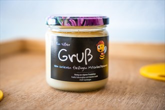 Honey jar with homemade honey