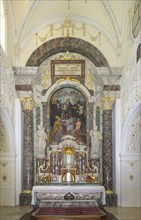 Altar of the Baroque church in Marienberg Abbey