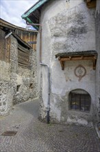 Quaint side alleyway and fresco