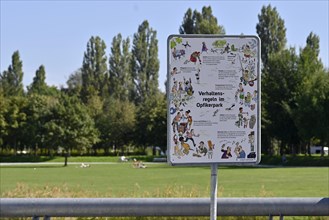 Sign Rules of Conduct Opfikerpark Switzerland