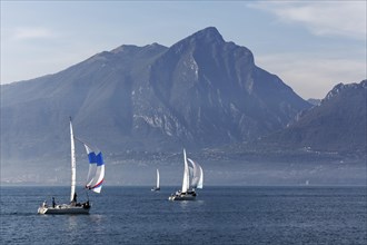 Sailboats on Lake Garda