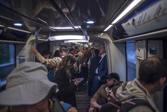 Metro full at rush hour