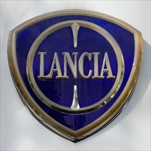Logo of Italian car brand Lancia led by international company Stellantis