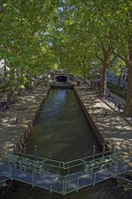 View of the Canal Saint-Martin with locks