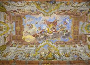 The ceiling painting in the Marble Hall is by Bartolomeo Altomonte