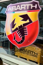Logo of Italian car tuner automotive tuner brand manufacturer of Abarth with stylised scorpion today part of FIAT and Stellantis