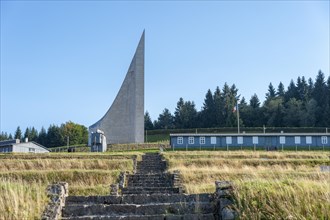 Natzweiler-Struthof Concentration Camp and View of the Memorial Lighthouse of Remembrance