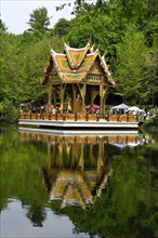Thai temple with reflection in the Westpark