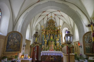 Baroque altar of the parish church of St. Anthony