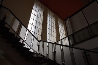 Staircase and window in the main hall of the former Tempelhof Airport