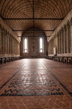 Beautiful interiors of the Abbey of Mont Saint-Michel inside