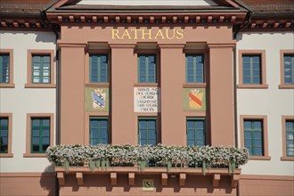 Town hall with coat of arms