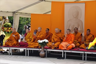 Monks at the Vesak festival of the Thai community in Westpark