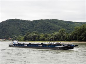 Cargo ship on the Danube