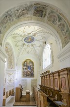 Old frescoes in the baroque church