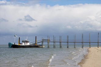 Boat for bringing tourists to Vlieland and watching seals