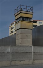Watch tower of the GDR at the Berlin Wall Memorial
