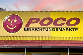 Logo lettering of chain store Poco