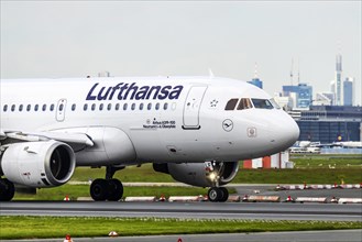 Aircraft on the runway. Lufthansa