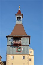 Historic Schwaikheim gate tower built 15th century