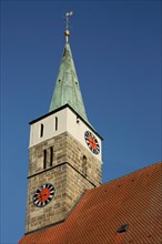 Tower with clocks of the Gothic St. Magdalena