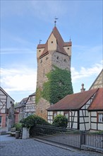 Historic Fehnturm built 13th century and half-timbered houses