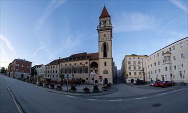 Town hall square in the early morning