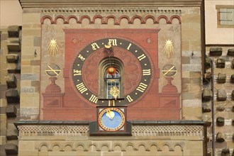 Clock on the tower of the Gothic St. Michael Church